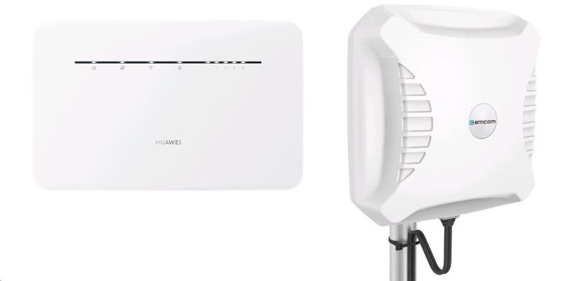 Moderne antenne med hvit design, brukt til å forbedre signalmottak for TV eller internett.