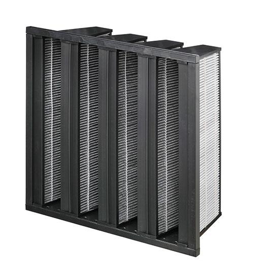 Luftfilter med flere lag, designet for å rense luft i ventilasjonssystemer.