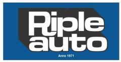 Logo for Ripley Auto med teksten "Ripley auto" og "Anno 1971" på en blå bakgrunn.