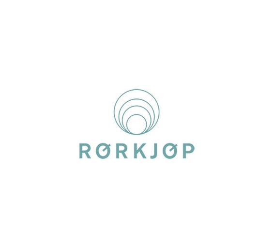 Logoen til Rørkjøp med sirkler i forskjellige størrelser og teksten "Rørkjøp" under.