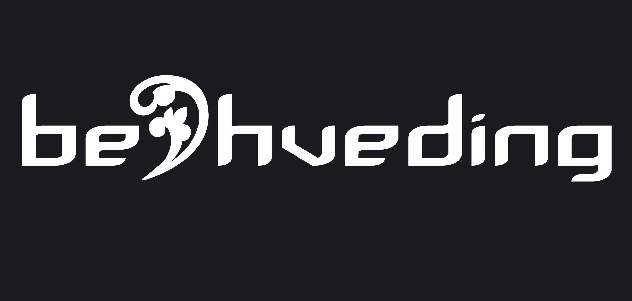 Logo for Behandling, med moderne typografi på svart bakgrunn.