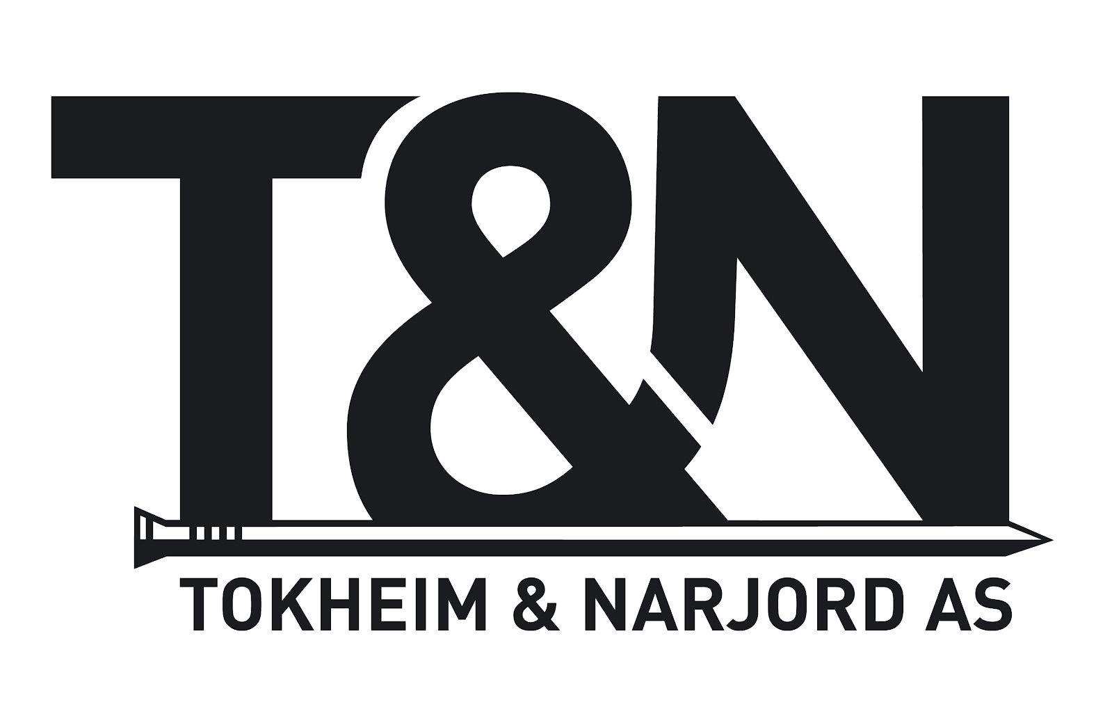 Logo for Tokheim & Narjord AS med bokstavene T, N og et spyd.
