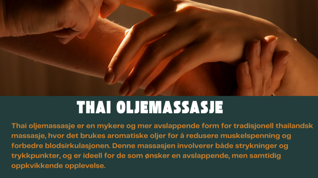 Hender som gir thai oljemassasje med aromatiske oljer for avslapning og muskelspenning.