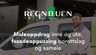 Malerarbeid inne og ute, fasadeoppussing for borettslag og sameie av Regnbuen malermesterbedrift.