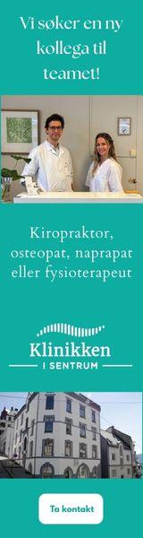 Vi søker en ny kollega til teamet på Klinikken i Sentrum, med fokus på kiropraktor, naprapat eller fysioterapeut.