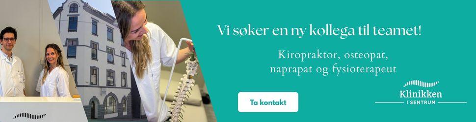 Vi søker nye kolleger til teamet! Kiropraxis, naprapater og fysioterapeuter i et moderne kontor.