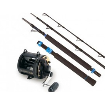Fiskestang og snelle med moderne design, perfekt for sportsfiske og fiskeentusiaster.