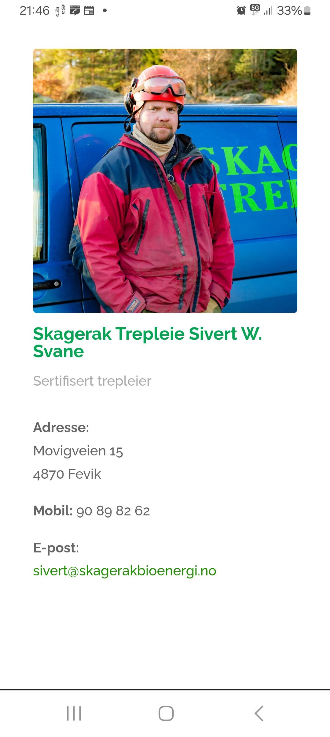 Skagerak Trepleie Sivert W. Svane