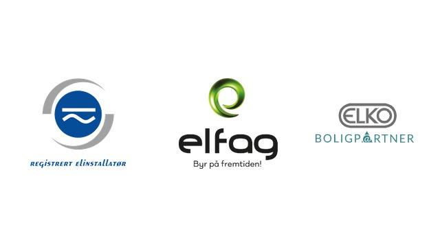 Logoer for Rejman, Elfa og Elko Boligpartner, som representerer ulike selskaper innen bygg og bolig.