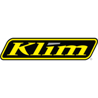 Klim-logo i svart og gult, kjent for utstyr til motorsport og friluftsliv.