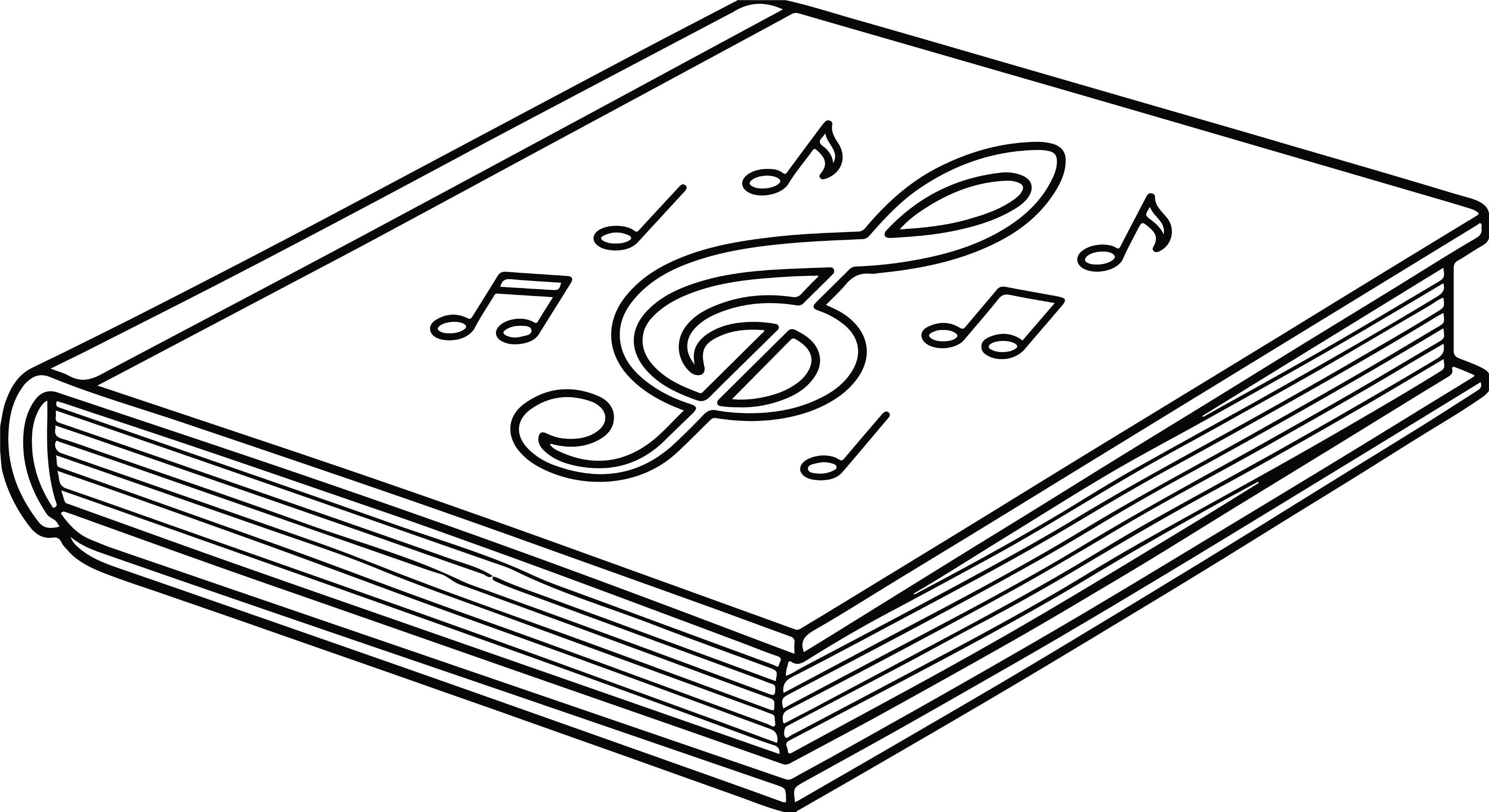 En musikkbok med noter og en g-clef på omslaget.