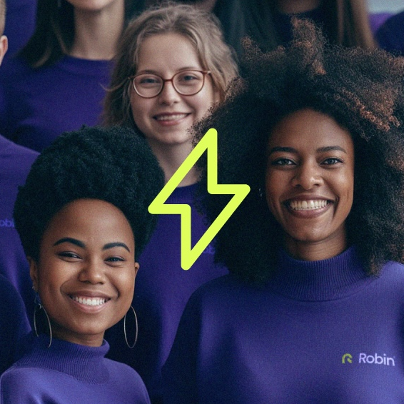 Ansatte fra teamrobin med lynikon