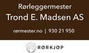 Rørleggermester Trond E. Madsen AS logo